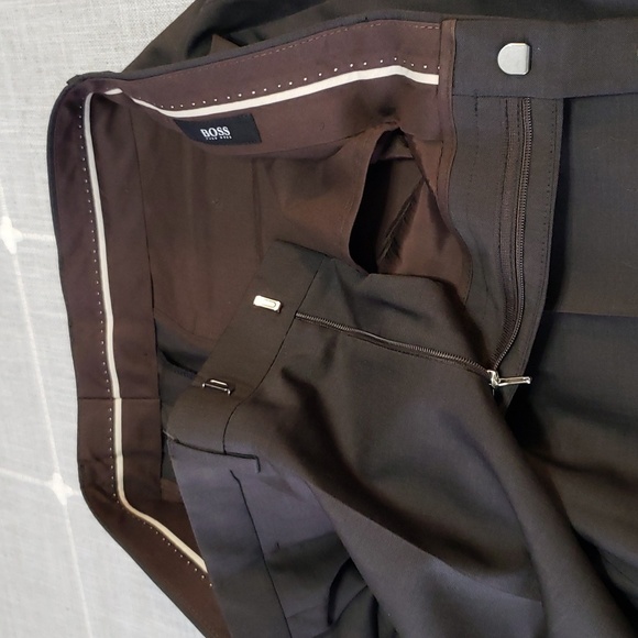 HUGO Boss Men's "Sharp1 US" Wool Flat Front Dress Pants, Size 35R - Picture 9 of 17